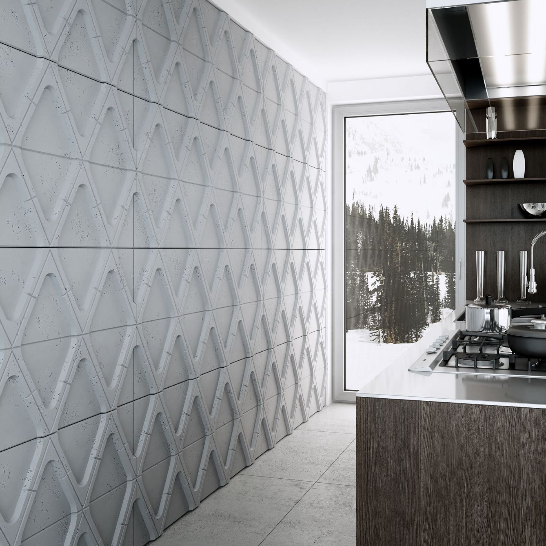 Concrete 3D Wall Panel DIAMONDS
